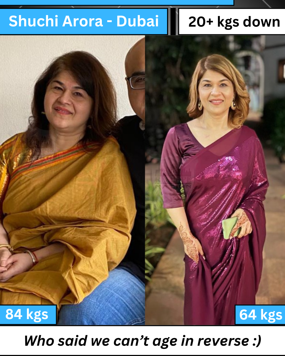 Shuchi Arora: 84 kgs to 64 kgs