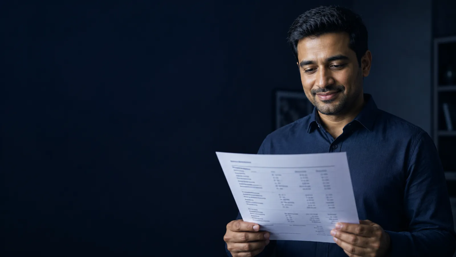 A man reading an improved lab report — health markers reversed